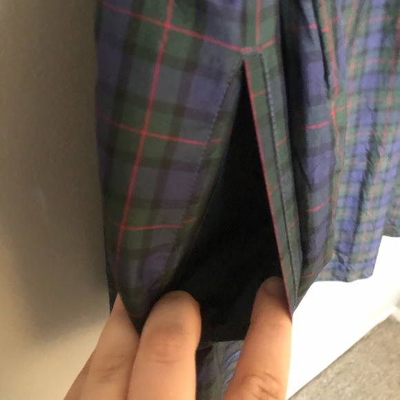 Plaid, Boatneck, Cocktail Dress - Picture 4 of 6